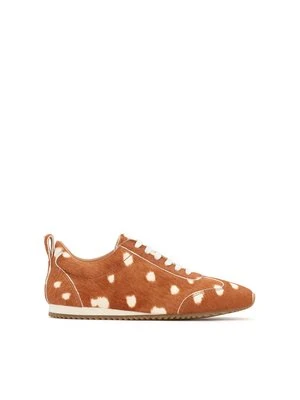 Sneakersy z włosiem w zwierzęcy wzór Kazar