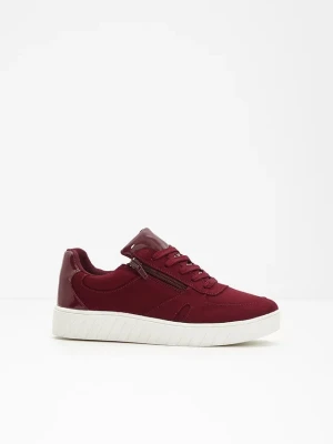 Sneakersy z wyściełaną podeszwą wewnętrzną BonPrix czerwony