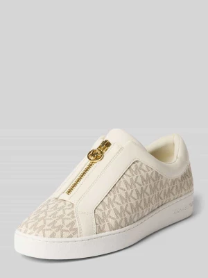 Sneakersy z zamkiem błyskawicznym model 'Keaton' Michael Kors Écru