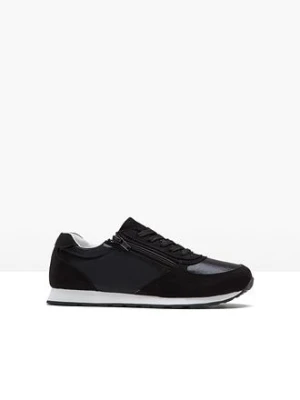Sneakersy z zamkiem BonPrix czarny