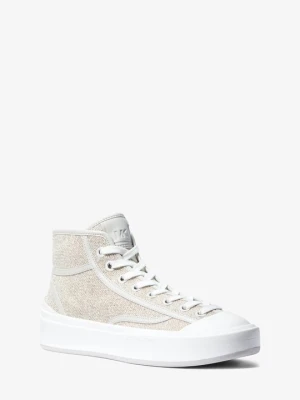Sneakersy za kostkę Jude z mieszanki bawełny Michael Kors SREBRNY (Srebrny)