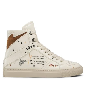 Sneakersy Zadig&Voltaire ZV1747 High Flash SWSN00344 Blanc Tan