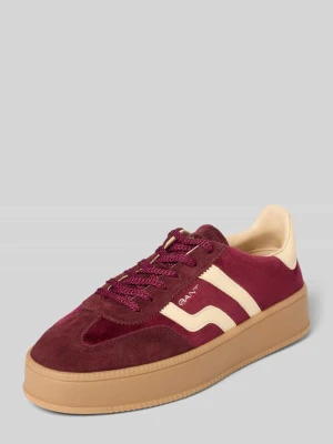 Sneakersy ze skóry bydlęcej model 'Cuzamani' Gant Bordowy