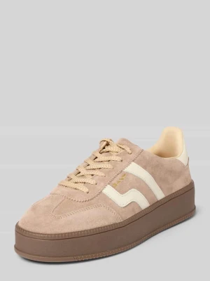 Sneakersy ze skóry bydlęcej model 'Cuzmani' Gant Jasnobrązowy