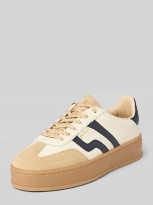 Sneakersy ze skóry bydlęcej model 'Cuzmani' Gant Złamany biały