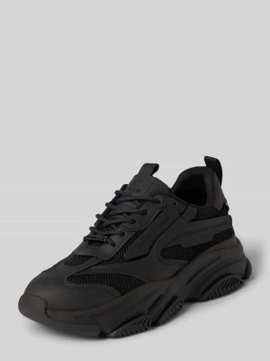 Sneakersy ze skóry bydlęcej nappa z podeszwą na platformie Steve Madden Czarny