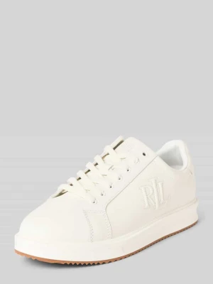 Sneakersy ze skóry naturalnej z wyhaftowanym logo model ‘Ainsley’ Lauren Ralph Lauren