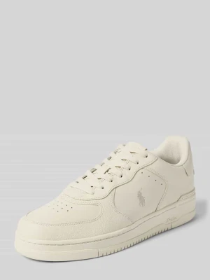 Sneakersy z prawdziwej skóry z logo w formie przeszycia model 'MASTERS COURT' Polo Ralph Lauren
