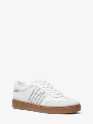 Sneakersy ze skóry Scotty z ozdobami Michael Kors OPTYCZNA BIEL (Biały)