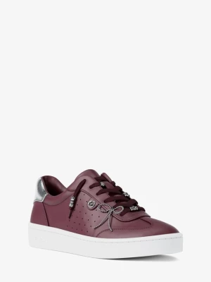 Sneakersy ze skóry Scotty z ozdobami Michael Kors OXBLOOD (Czerwony)