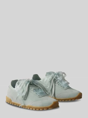 Sneakersy ze skóry welurowej z dwoma sznurowadłami CK Calvin Klein