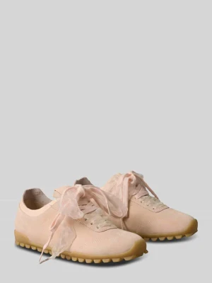 Sneakersy ze skóry welurowej z dwoma sznurowadłami CK Calvin Klein