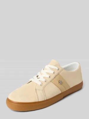 Sneakersy ze skóry z aplikacją z logo model ‘JANSON II’ Lauren Ralph Lauren