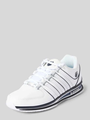 Sneakersy ze skóry z detale z logo model „Rinzler“ K-swiss Biały