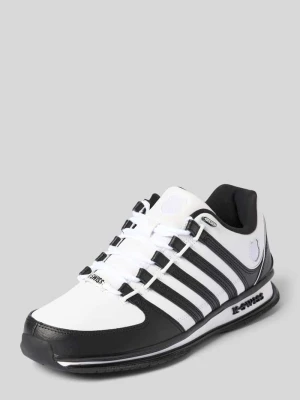 Sneakersy ze skóry z detale z logo model „Rinzler“ K-swiss Biały