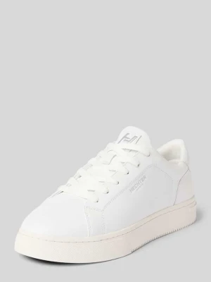 Sneakersy ze skóry z detalem z logo model 'Julien' HECHTER PARIS