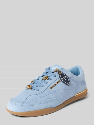 Sneakersy ze skóry z ozdobnymi perełkami model 'NOLAN LACE UP' MICHAEL Michael Kors