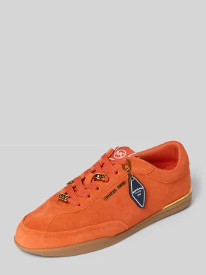 Sneakersy ze skóry z ozdobnymi perełkami model 'NOLAN LACE UP' MICHAEL Michael Kors