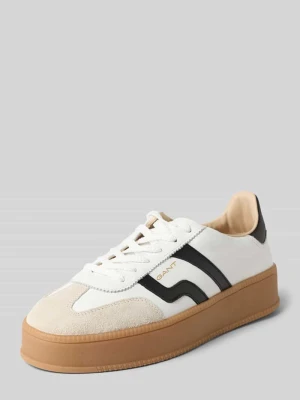 Sneakersy ze skóry z podeszwą na platformie model 'Cuzmani' Gant