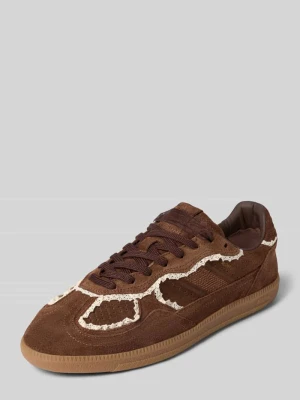 Sneakersy ze skóry z szydełkową koronką model '490 Crochet' ALOHAS Piaskowy