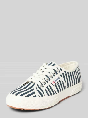 Sneakersy ze wzorem w paski i detalem z logo Superga