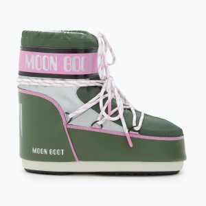 Śniegowce damskie Moon Boot Icon Low Space Racing forest green/silver/pink