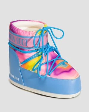 Śniegowce Damskie Moon Boot Icon Low Tie Dye Niebieskie