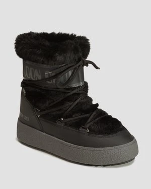 Śniegowce damskie Moon Boot Ltrack Faux Fur Wp Czarne