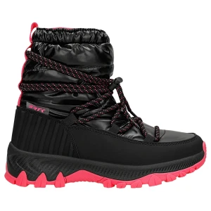 Czarno różowe śniegowce dla dziewczynki z ortalionowa cholewka Bartek 85007-11