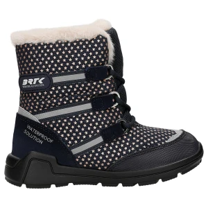 Czarne wodoodporne śniegowce z różowymi gwiazdkami Bartek 85003-16