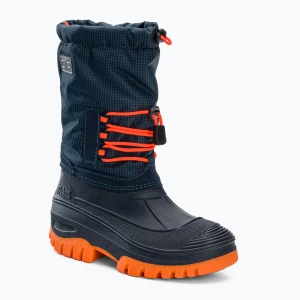 Śniegowce dziecięce CMP Ahto Snowboots Wp black blue/orange fluo