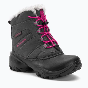 Śniegowce dziecięce Columbia Rope Tow III WP Girl dark grey/haute pink