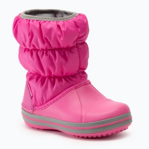 Śniegowce dziecięce Crocs Winter Puff Kids electric pink / light grey