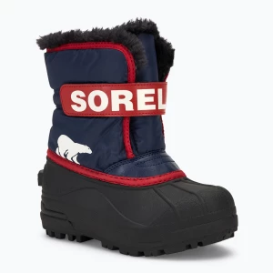 Śniegowce dziecięce Sorel Childrens Snow Commander nocturnal/sail red