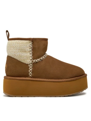Śniegowce EMU Australia Stinger Knit Flatform W13143 Beżowy