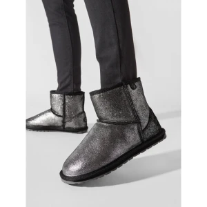 Śniegowce EMU Australia Wallaby Mini Metallic Teens T12358 Czarny