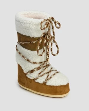 Śniegowce Futrzane Damskie Moon Boot Icon Shearling New