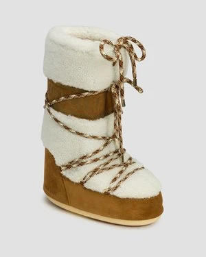 Śniegowce Futrzane Damskie Moon Boot Icon Shearling New