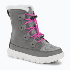 Śniegowce juniorskie Sorel Sorel Explorer Lace quarry/bright lavender