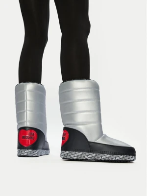 Śniegowce LOVE MOSCHINO JA24162G1HIT590B Srebrny