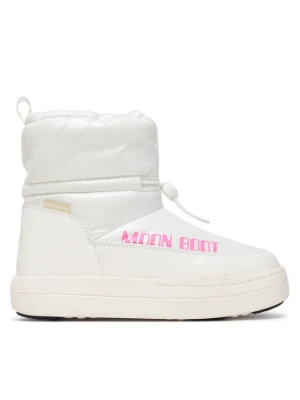 Śniegowce Moon Boot Jr Park Tube Mid Glitter Wp 80D3440110 S Biały
