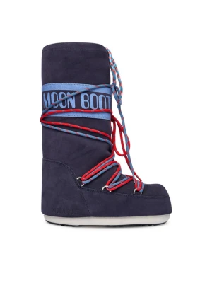 Śniegowce Moon Boot Mb Icon Suede Laces 80D1403050 Granatowy