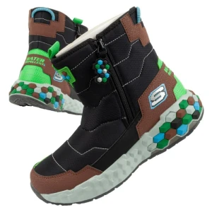 Śniegowce Skechers Jr 402216L/BKBR brązowe