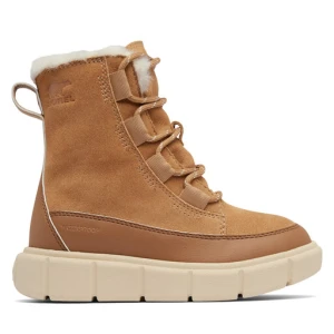 Śniegowce Sorel Youth Explorer III Lace Wp 2088512253 Brązowy