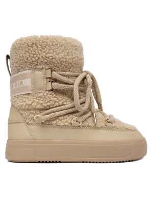 Śniegowce Tommy Hilfiger Faux Shearling Snowboot FW0FW08788 Écru Kremowy