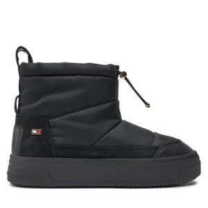 Śniegowce Tommy Hilfiger Flag Nylon Mini Snowboot FW0FW08334 Czarny