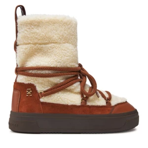 Śniegowce Tommy Hilfiger Lace-Up Faux Shearling Snowboot FW0FW08252 Beżowy