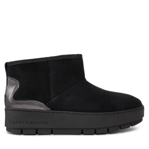 Śniegowce Tommy Hilfiger Metallic Suede Snowboot FW0FW07850 Czarny
