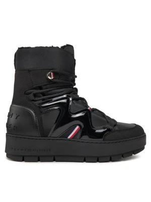 Śniegowce Tommy Hilfiger Patent Snowboot FW0FW07852 Czarny