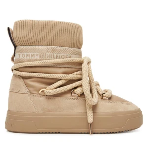 Śniegowce Tommy Hilfiger Tommytech Logotape Snowboot Warm FW0FW08998 Beżowy